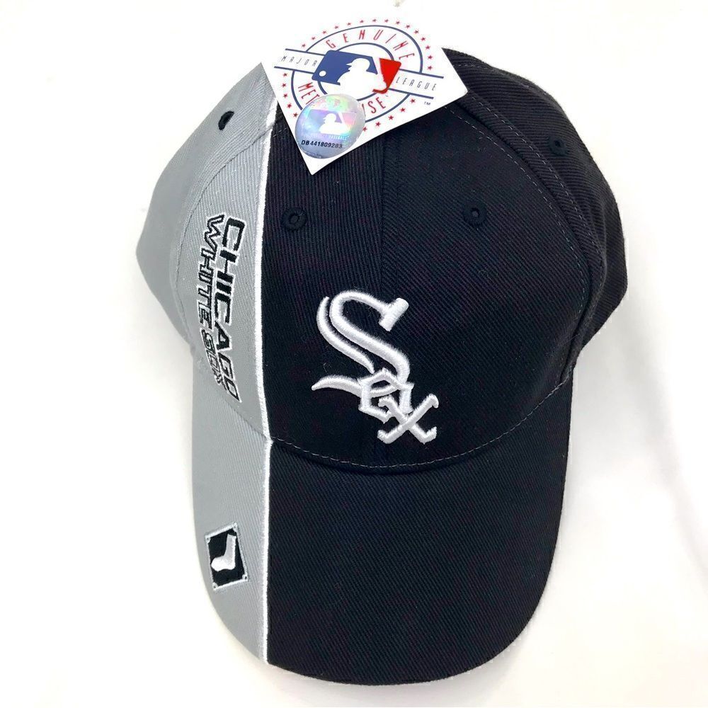 Chicago White Six Black Gray Genuine Merchandise Cotton Ball Cap NEW with Tag